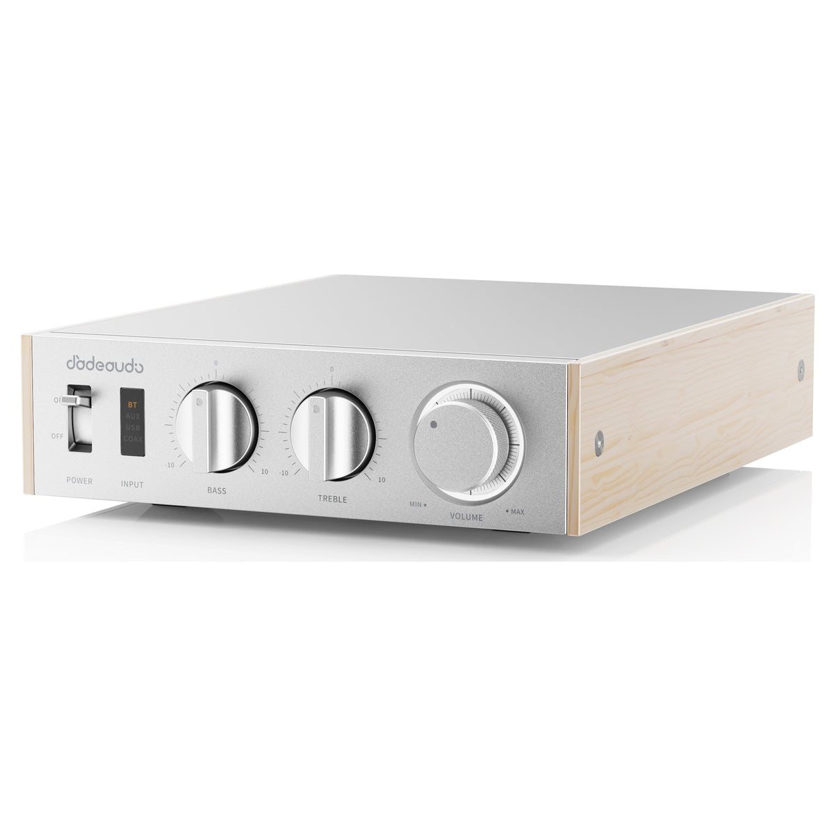 FiiO Level 1 desktop amplifier in silver maple finish