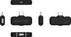 Hollyland Lark Max 2 Solo creator wireless microphone system with compact transmitter and receiver in black.