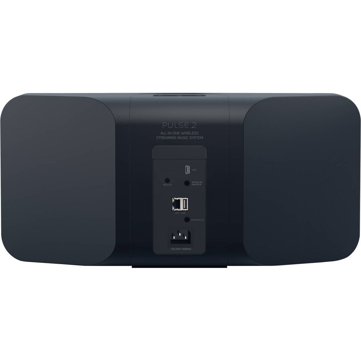 Bluesound Pulse 2i wireless speaker with sleek black design, featuring control buttons and a compact, modern look.