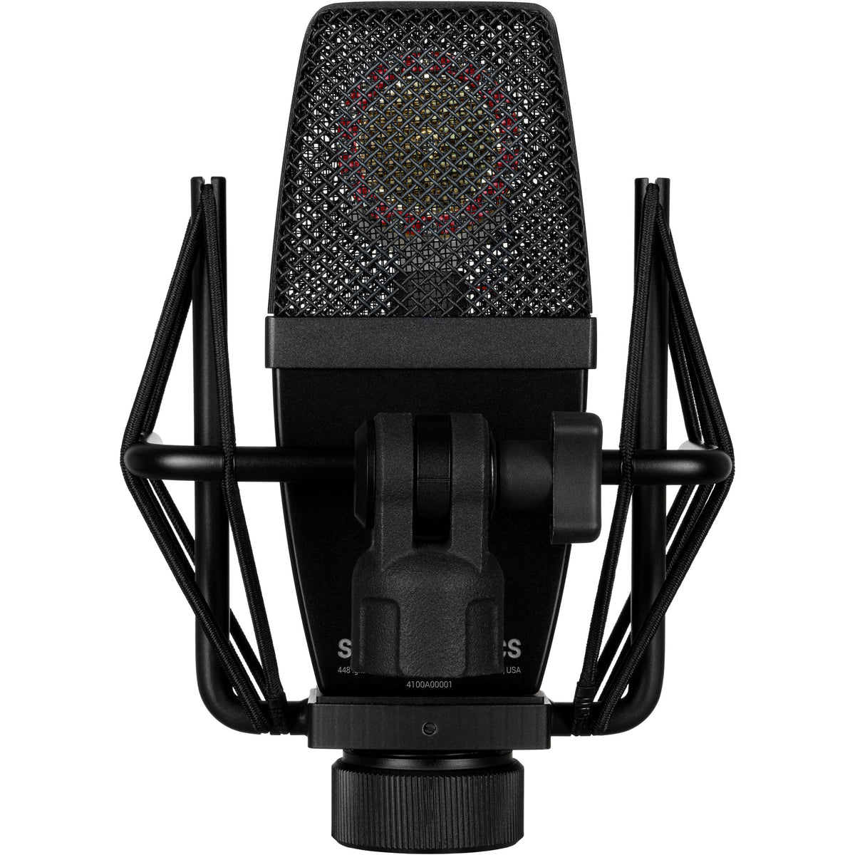 sE Electronics sE4100 condenser microphone with metal grille and sleek design, ideal for studio recording and professional audio.