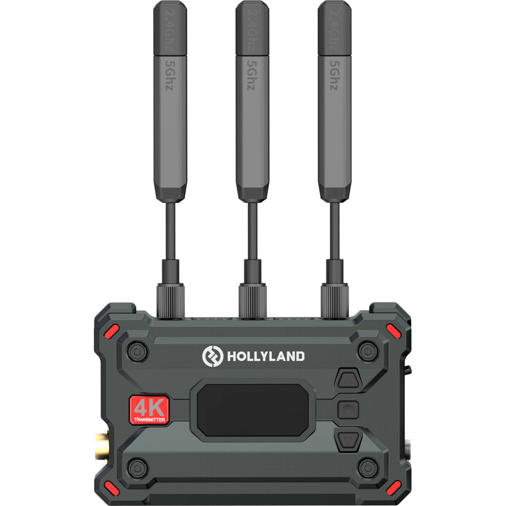 Hollyland Pyro S wireless video transmitter mounted on a camera for high-quality wireless video transmission.