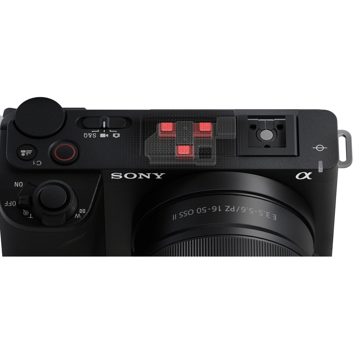 Sony ZV-E10 II video camera with 16-50mm zoom lens, compact digital camera for vlogging and video recording.