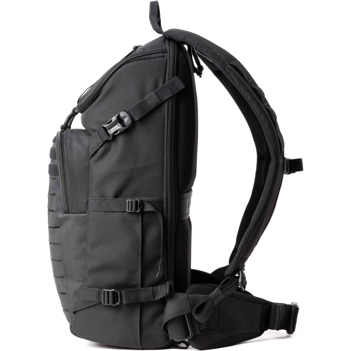 Think Tank DarkLight video equipment bag with padded compartments and durable black exterior for professional gear storage.