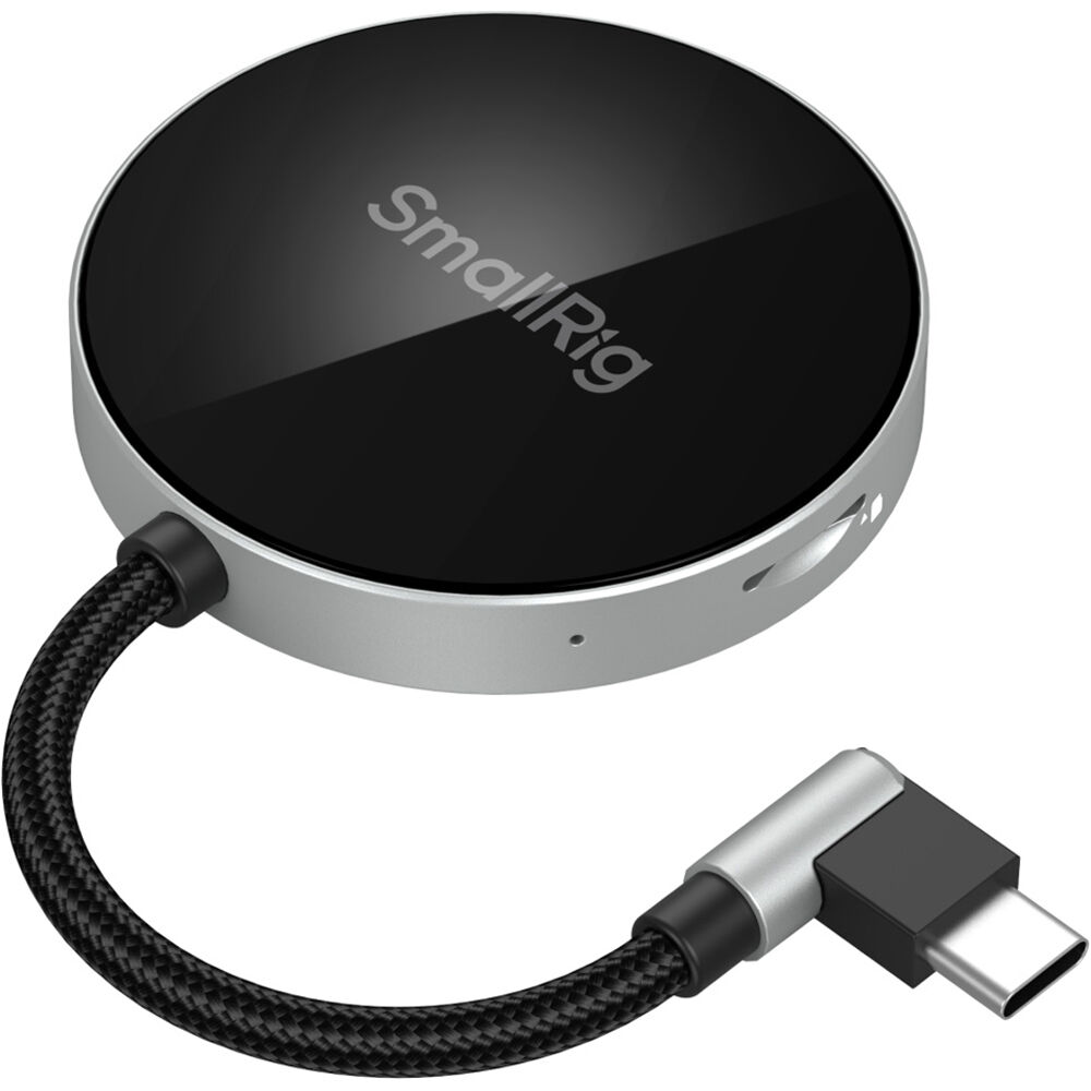 SmallRig SD3.0 memory card reader with USB-C and USB-A ports, black compact design for fast data transfer.