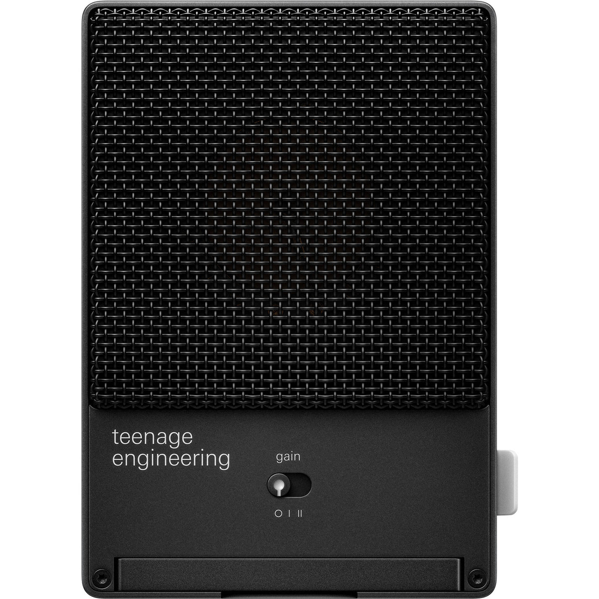 Teenage Engineering CM-15 condenser microphone with sleek design, suitable for studio and live sound applications.