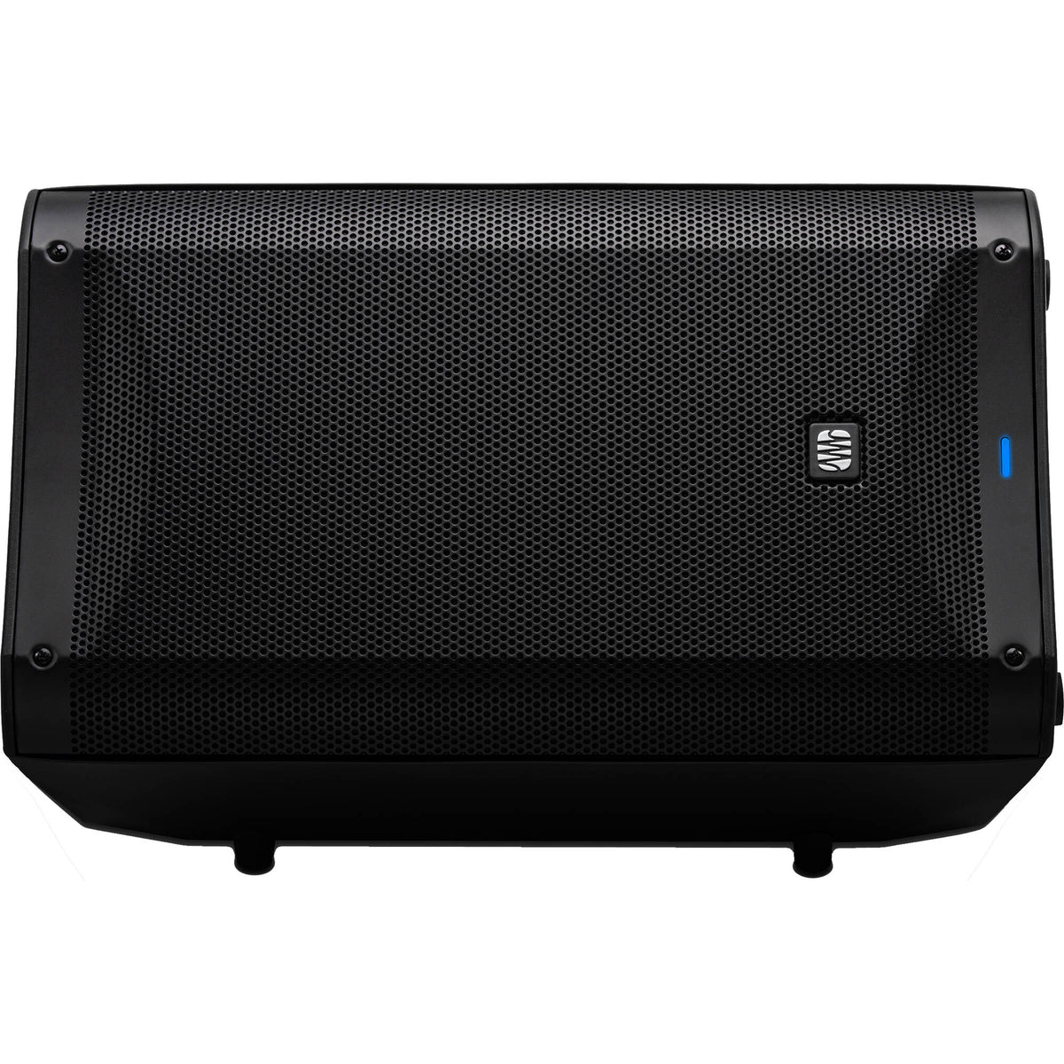 Presonus Air XD 10 active loudspeakers with sleek black cabinets and front grille, designed for professional audio setups.