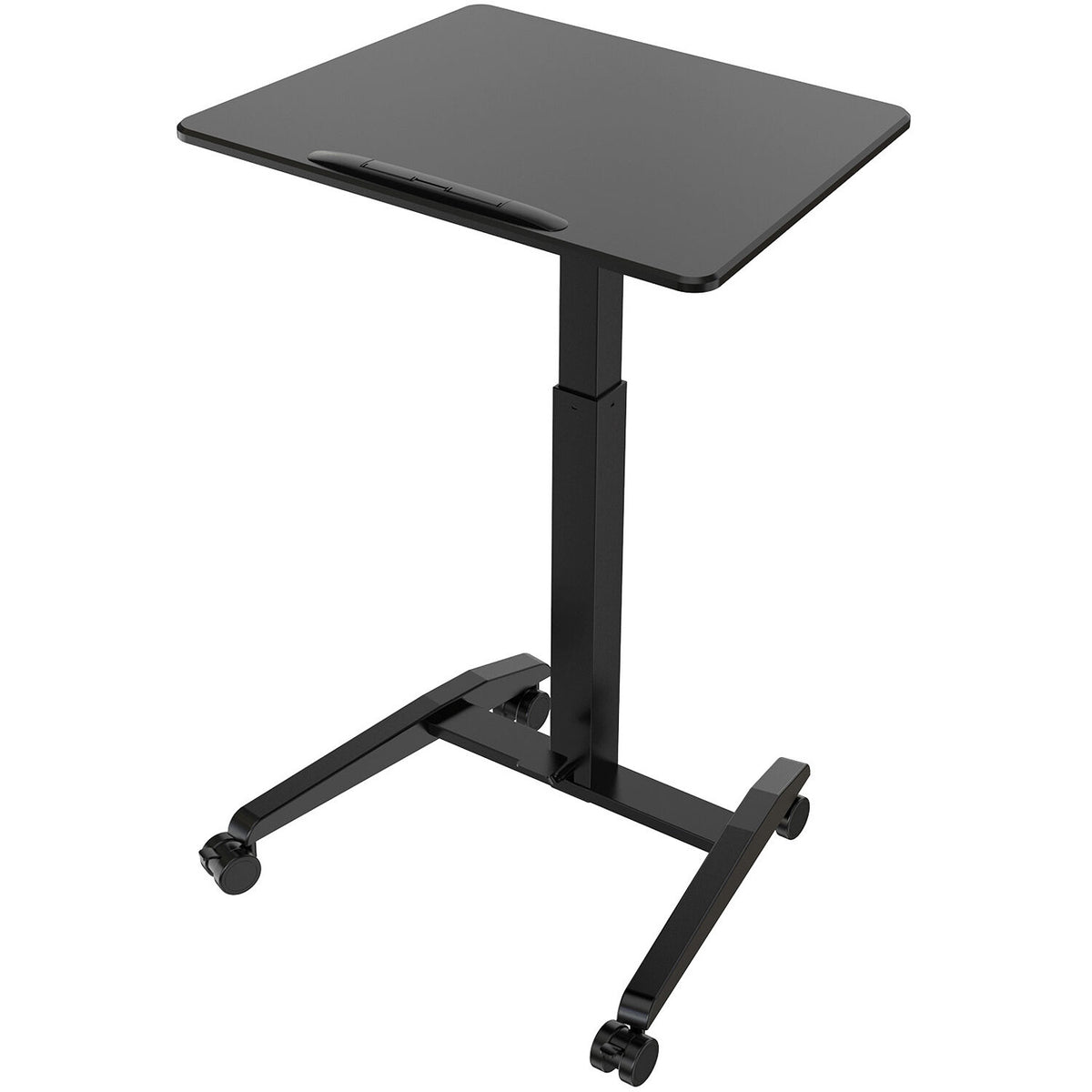 K&M 12186 laptop desk stand with adjustable height and ergonomic design, suitable for comfortable laptop use.