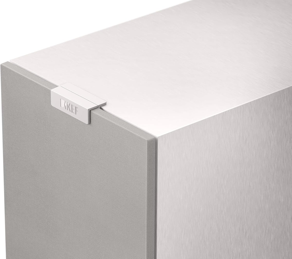 KEF Q Concerto Meta passive bookshelf speakers with black enclosures and modern design, shown in a close-up view.