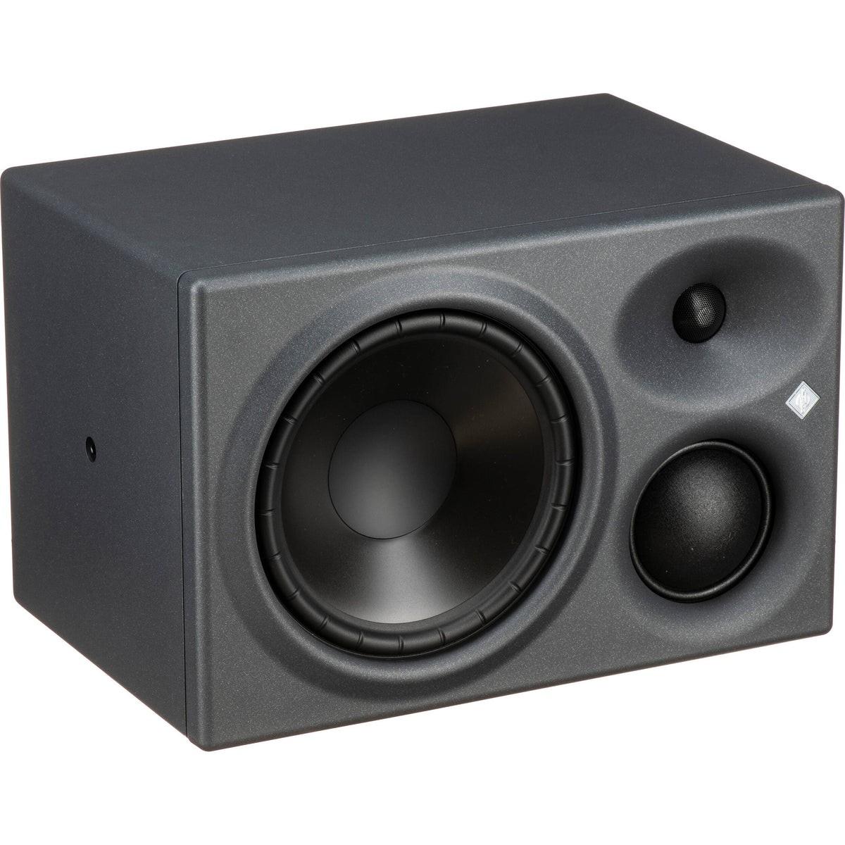 Neumann KH 310 A R G mid-field monitor speaker, right channel, with sleek black enclosure and detailed front grille.