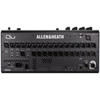 Allen & Heath Qu-5D digital mixer with Dante audio interface, showing rear panel with input and output connections.