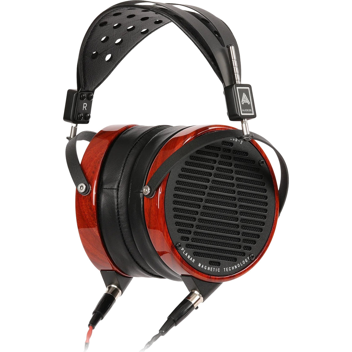 Audeze LCD-2 Leather-Free wired headphones with large ear cups and sleek black design, showcasing comfort and high-quality audio.
