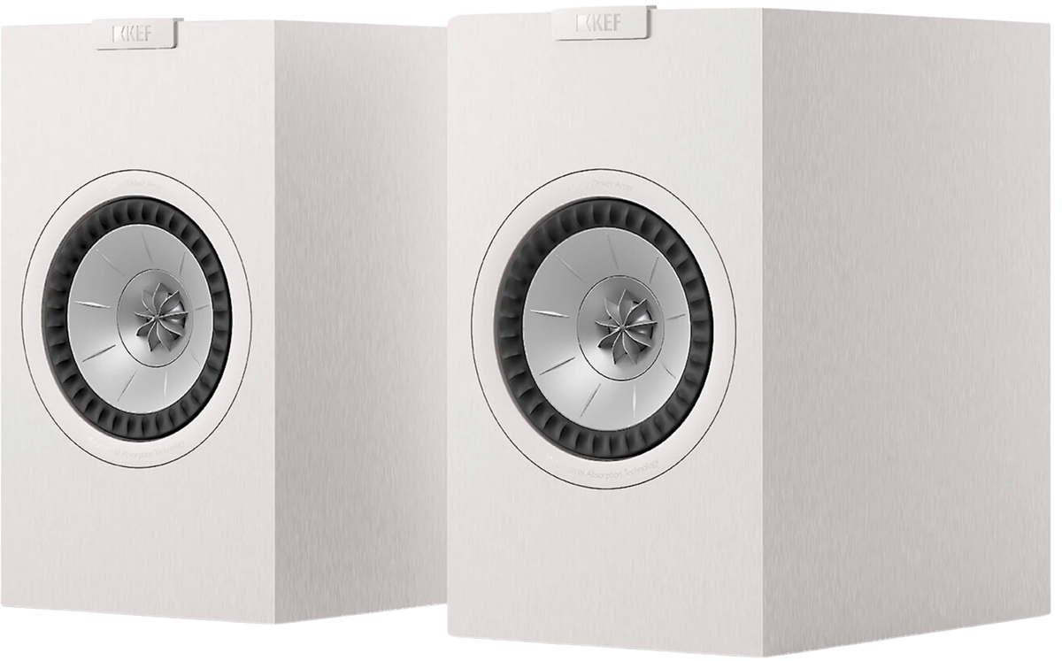 KEF Q3 Meta passive bookshelf speakers with sleek black finish and compact design, ideal for high-quality home audio.