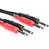 Câble stéréo Hosa CSS-200 Dual 6,3 mm TRS – Dual 6,3 mm TRS