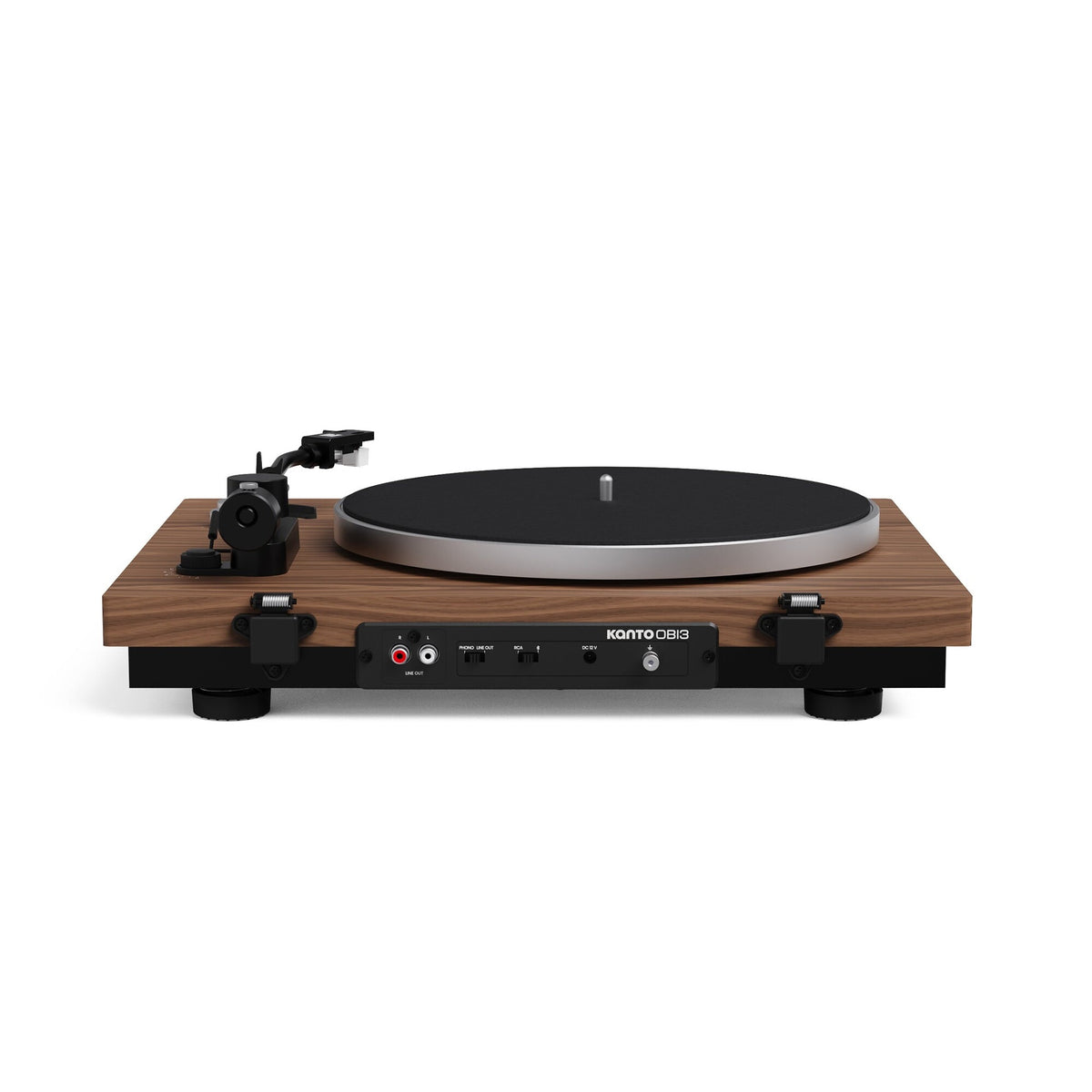 Kanto Audio OBI3 Gen 2 turntable, Walnut, rear connections