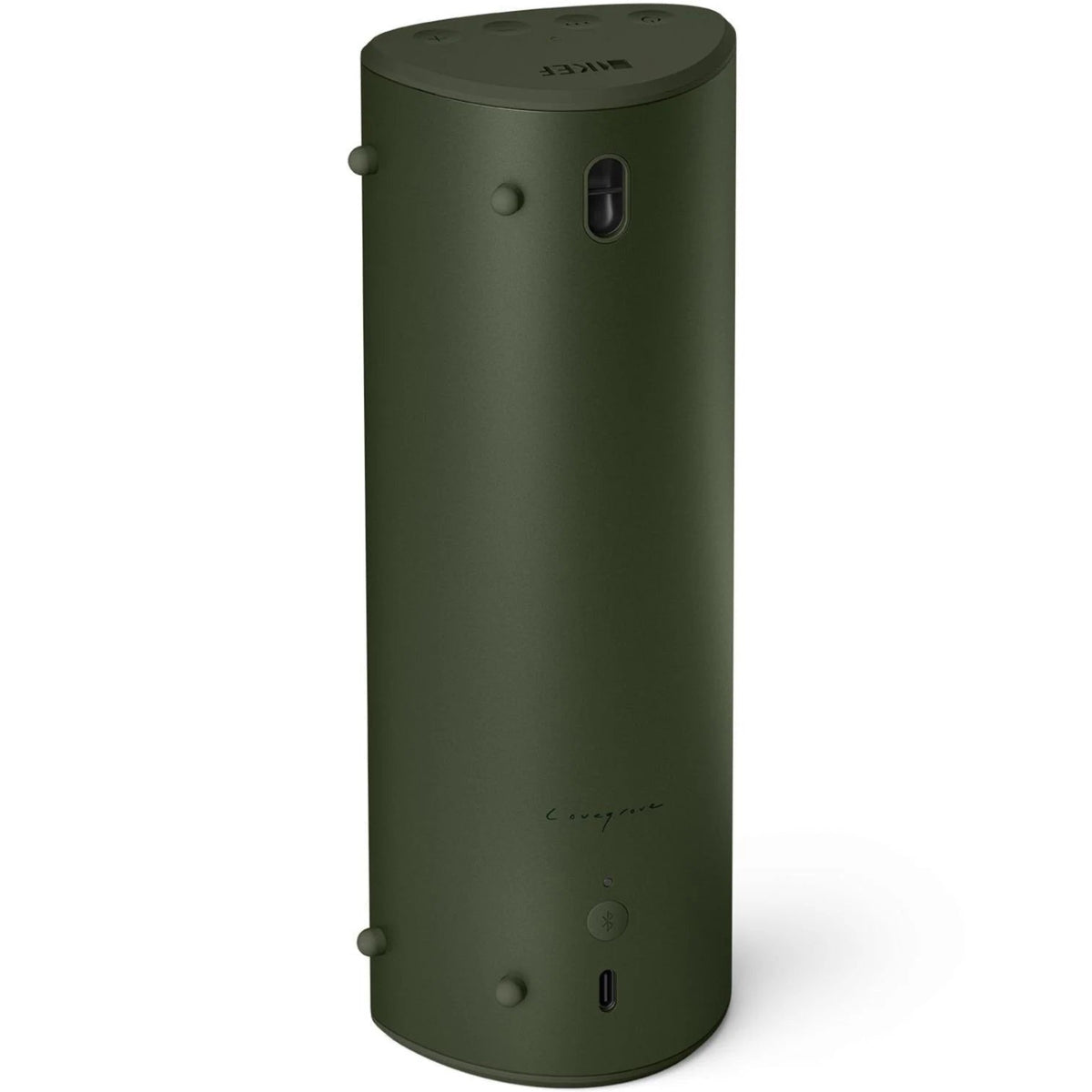 KEF Muo portable speakers, green back view
