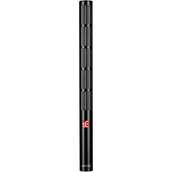 Black sE Electronics sE6160 shotgun microphone with sleek front view, showcasing its professional audio recording design.
