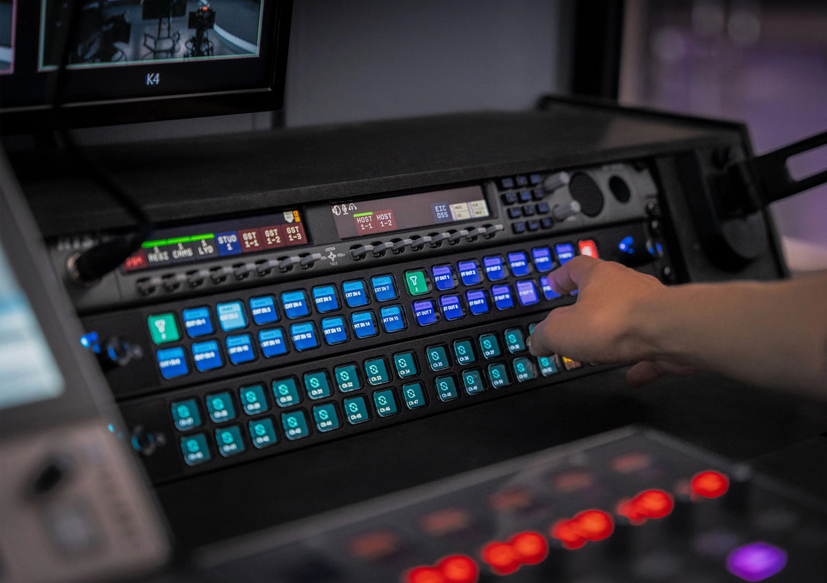Elgato Stream Deck Studio video editing controller with customizable buttons and professional interface for streamers and content creators.