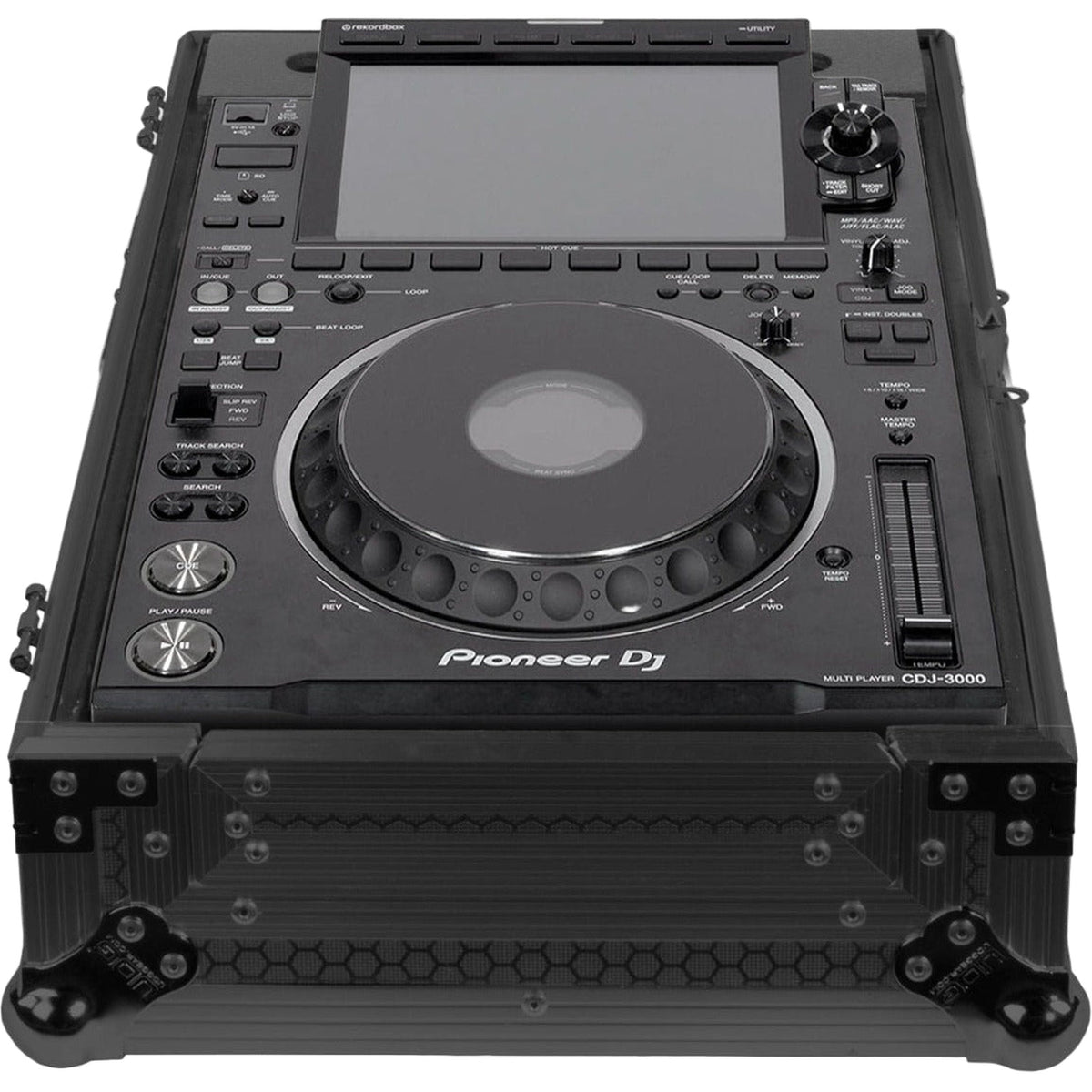 UDG Ultimate Flight Case for multi-format CDJ and DJ mixer in black MK3, durable protective DJ equipment case with handles.
